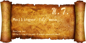 Meilinger Tímea névjegykártya